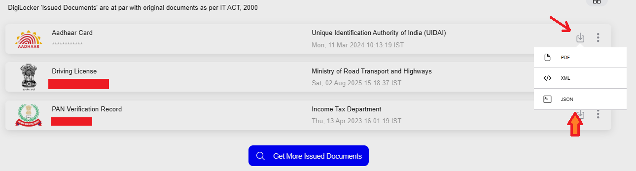 Aadhaar Download On DIGILOCKER