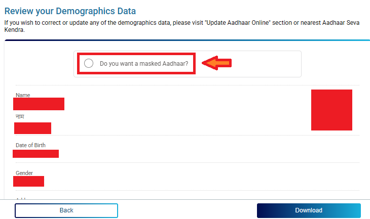Masked Aadhaar