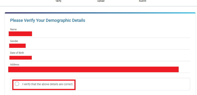 Demographic Details Update